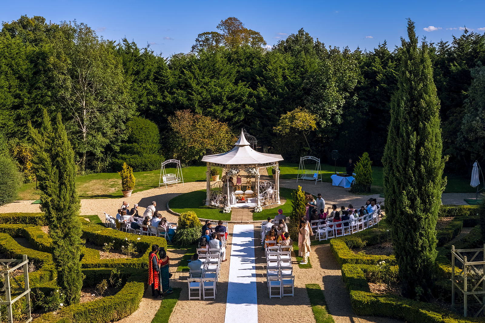 Outside ceremony at Manor By The Lake