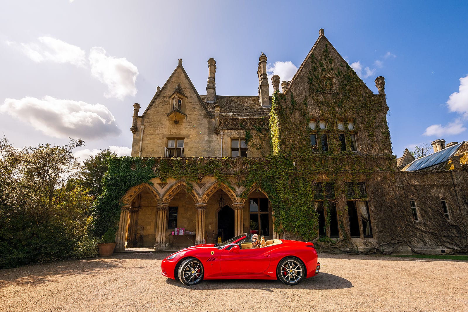 Ferrari outside Manor By The Lake