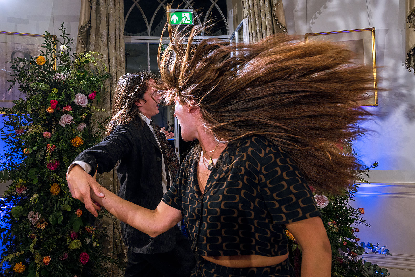 Guests dancing at a North Cadbury Court Wedding