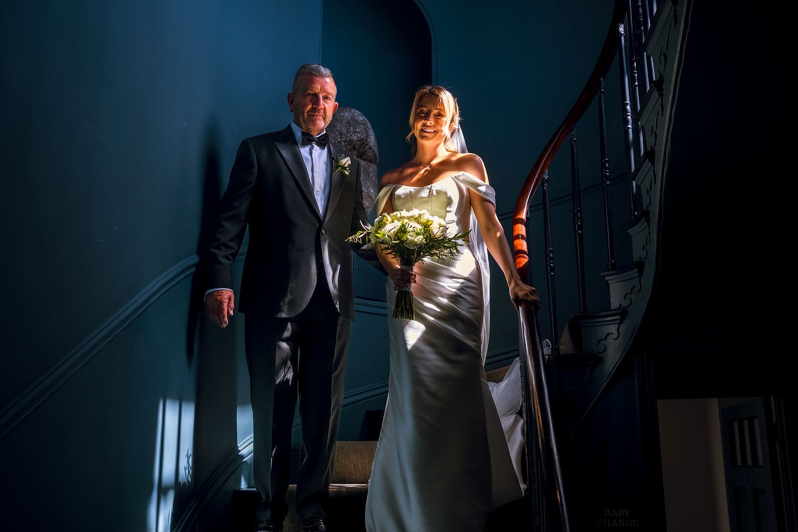 Father of the bride and bride at No 131 Cheltenham