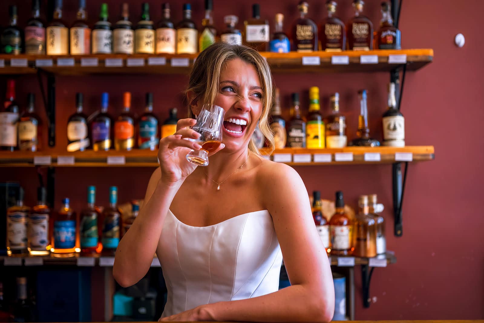 Bride at John Gordons Whiskey Bar